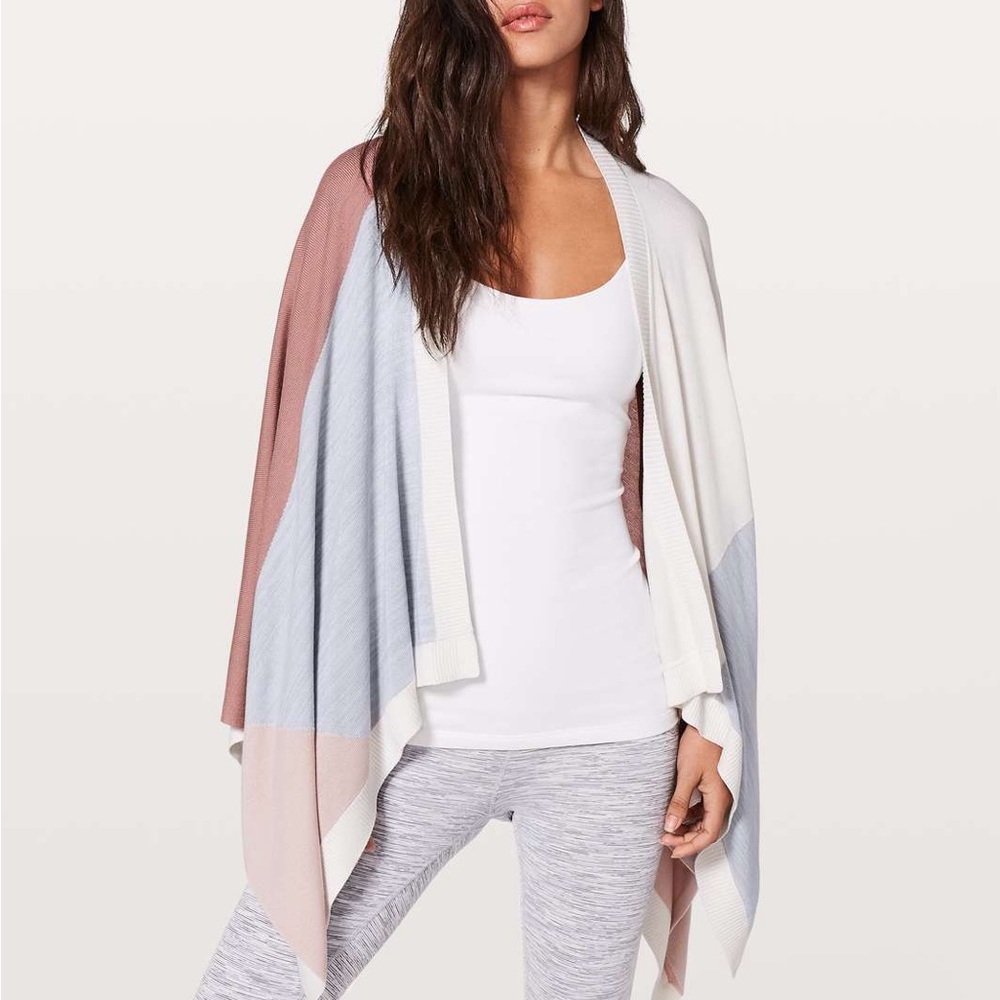 Lululemon Hatha Wrap Quicksand Misty Pink Silver Fox Alpine White 2018 W9BDPS OS